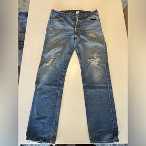 Men’s Vintage 501 Distressed Jeans W34 L34